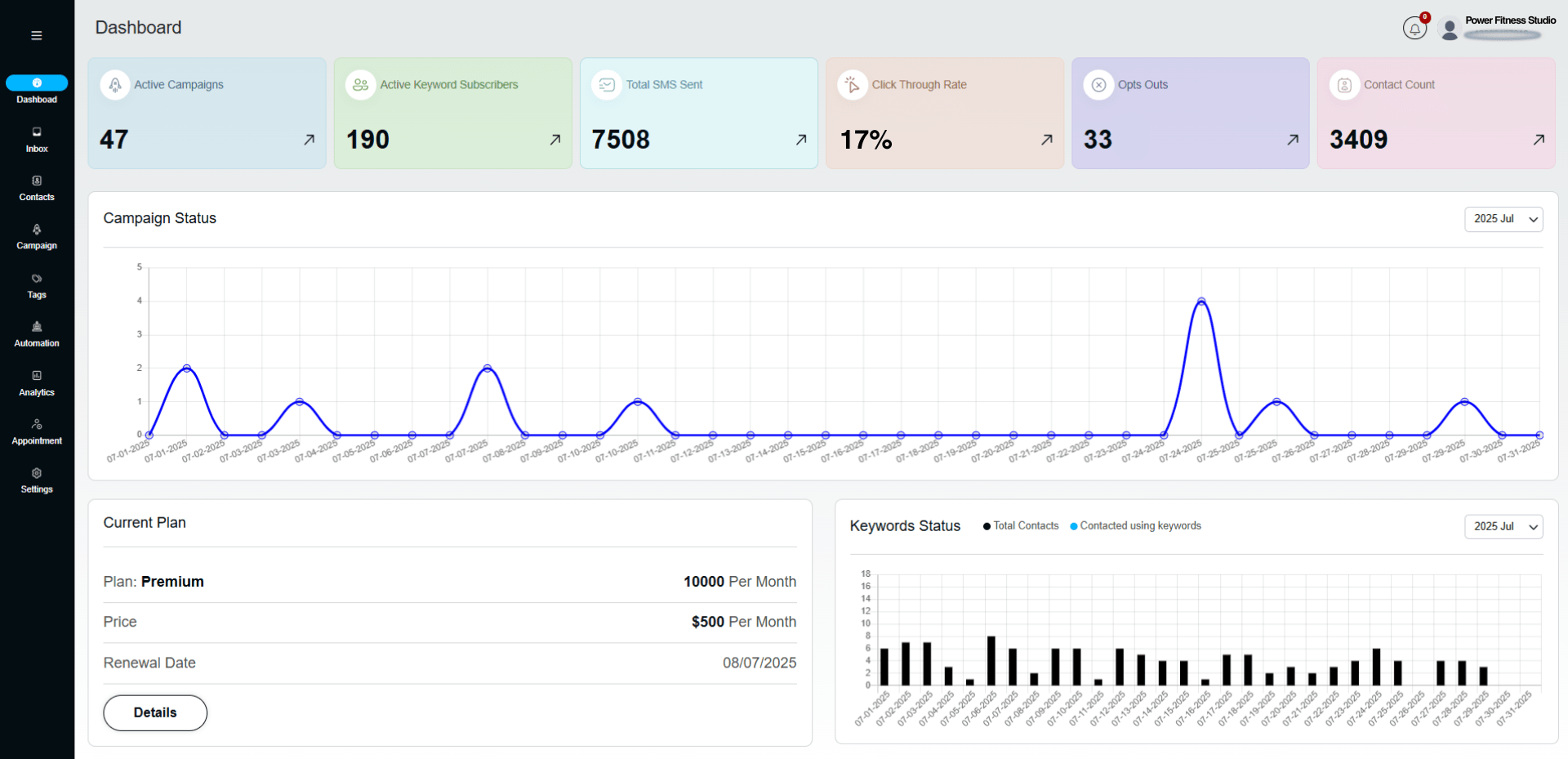 RevText Dashboard