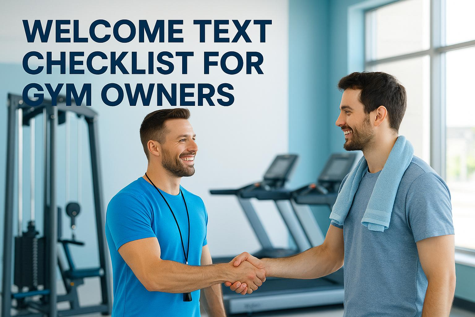 Welcome Text Checklist for Gym Owners